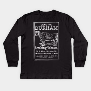 Genuine Bull Durham, NC Tobacco Vintage Kids Long Sleeve T-Shirt